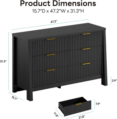blue dress for baby girl 1200mmW Modern 6-Drawer Black Fluted Dresser Chest wtih Storage for Be –  Approved By Design