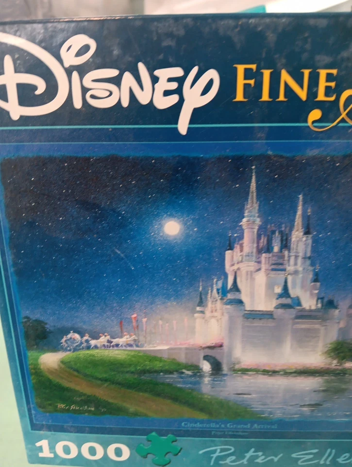 Quebra-cabeça Disney Fine Art Cinderela Grande Chegada 1000 peças NOVO Peças Seladas - Imagem 2 de 4