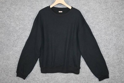Kapital Black Smiley Face Elbow Patch Crewneck Sweatshirt Size 4