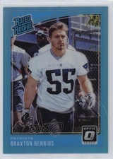 2018 Donruss Optic Rated Rookie Aqua Prizm 225/299 Braxton Berrios #192 09q5