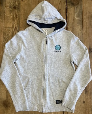 JONAS CLAESSON For H&M 12-14 Boys Hooded Zip Up Gray Sweatshirt SURFING