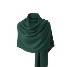 Dark Green Cashmere Scarf Shawl Stole Wrap Throw 100 Pashmina Nepalese Handmade