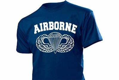 T-Shirt Airborne Paratrooper WH WK2 WWII US Army Ranger Wings Seals WK2 Gr S-XXL - Bild 1 von 4