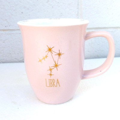 Tall Pink LIBRA SCALES Coffee Mug 10 STRAWBERRY STREET Zodiac Horoscope 16 oz