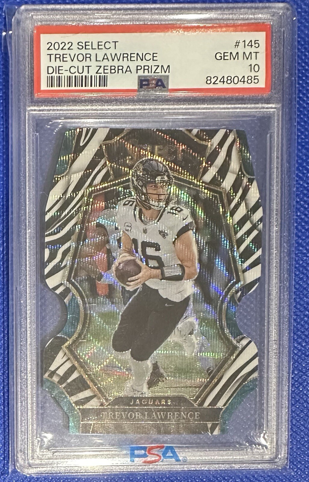 2022 Select Trevor Lawrence Zebra Die-Cut #145 PSA 10 SSP Jaguars Premier Level