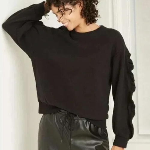 Long Sleeve Crew Neck Sweater Solid 