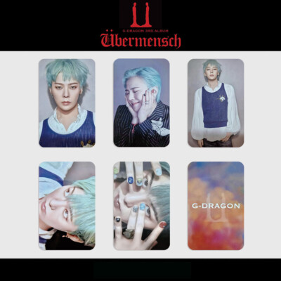 5pcs/set G-DRAGON Übermensch Album Double-Sided Self Made Cards
