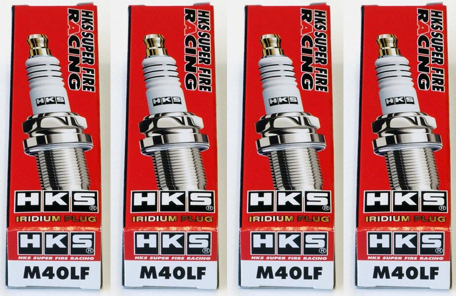 Set of 4 HKS SUPER FIRE RACING 50003-M40LF Iridium Spark Plugs Heat Range No.8