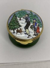 Rare Toye Kenning & Spencer  Choosing The Christmas Tree Trinket Box TKS Enamels