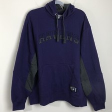 Baltimore Ravens NFL Team Apparel Embroidered Logo Hoodie Men s Sz L Purple NWT