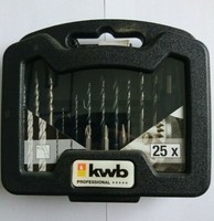 Kwb Power Box Bit-Bohrer-Satz In Stabilem Kunststoffkoffer 25-Teilig
