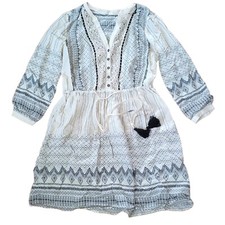 Anthropologie Floreat Perrie Lace Print Boho Tunic Peasant Anthro Dress SZ 6