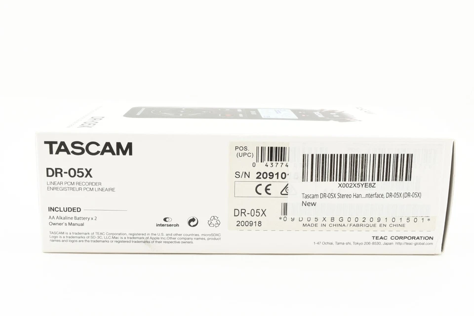 TASCAM DR05X Stereo Handheld Digital Recorder with USB #2185755 169 - Image 3 of 4
