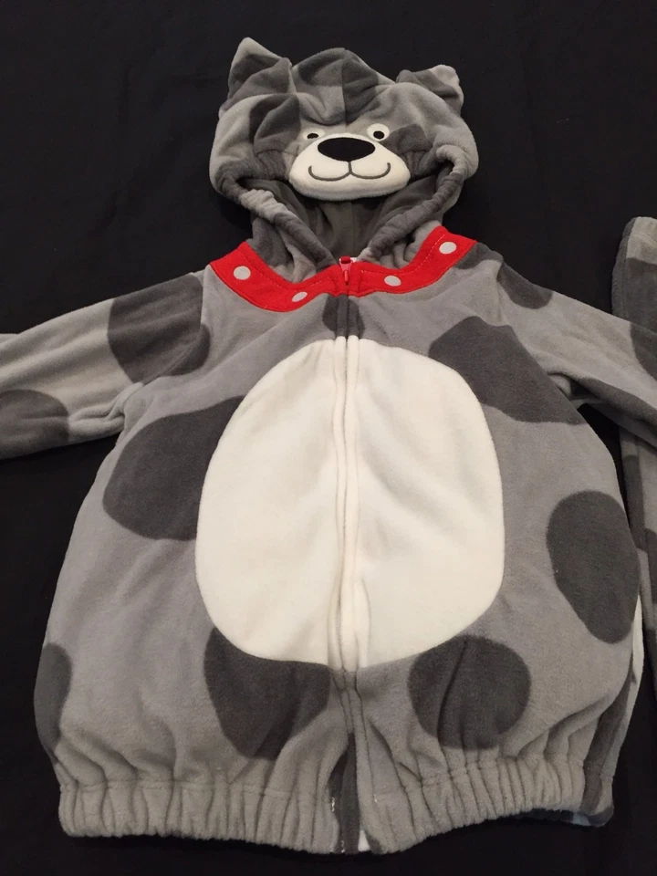 NWT Carter's Boy Puppy Dog Halloween Costume 6-9 mos 2 piece plush zip hood CUTE - Image 4 of 4
