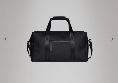 Rains Trail Gym Bag W3 Black Duffel Bag~AUTHENTICATE SEALED PACKAGE-NEW