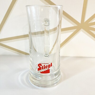 NEW Authentic Stiegl Salzburger .5 Liter Glass Stein Mug Austria with handle