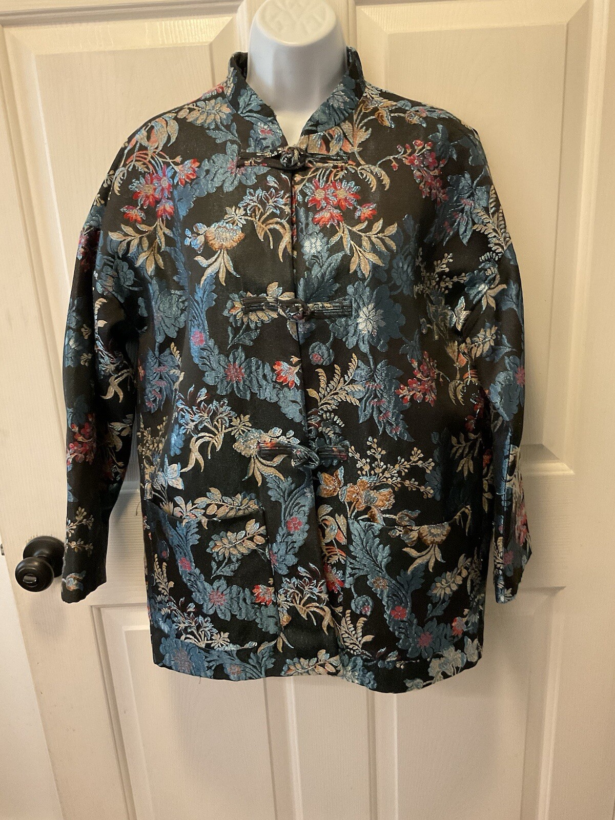 Zara Basic Brocade L/sleeve Jacket Toggle Buttons… - image 1