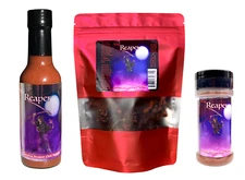 Carolina Reaper Gift Set Wicked Reaper Hot Sauce Spice Dry Chili Peppers Powder