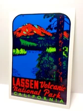 Lassen Volcanic National Park California Vintage Style Decal / Vinyl  Sticker
