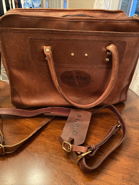 orvis leather backpack