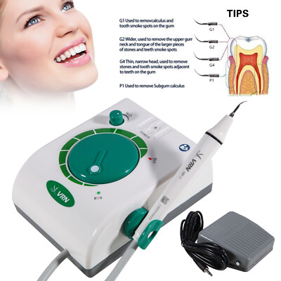 Portable Dental Ultrasonic Piezo Scaler Fit for EMS&HP-1 Handpiece+5*Tips VRN dp