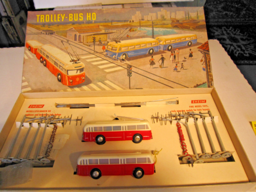 EHEIM HO Trolleybus Set mit Oberleitung in alter OVP neuwertig Typ 6102 B - Bild 1 von 3