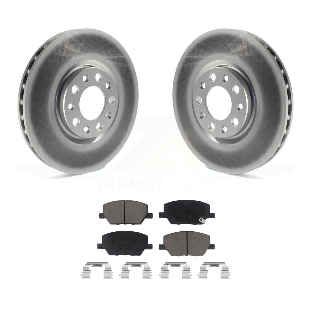 Front Coat Disc Brake Rotors Ceramic Pad Kit For Jeep Compass Renegade Fiat 500X