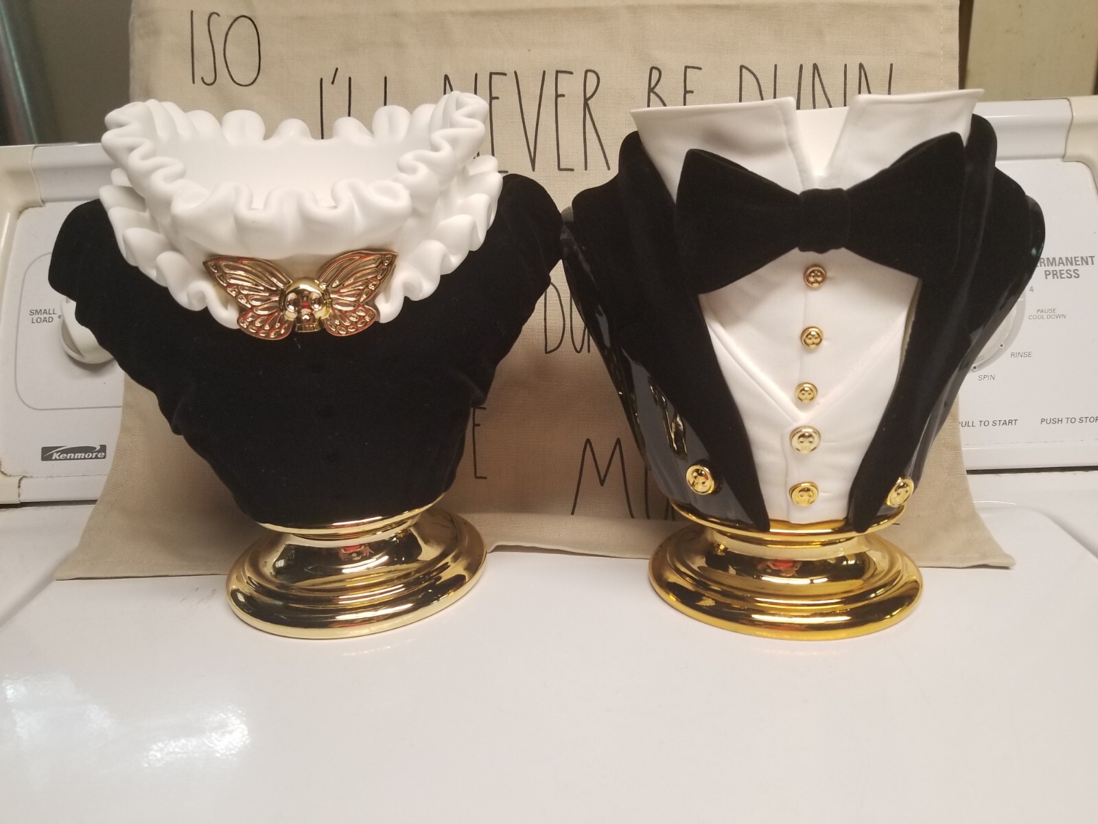 Bath & Body Works Halloween Headless Butler and Madam Bust Candle