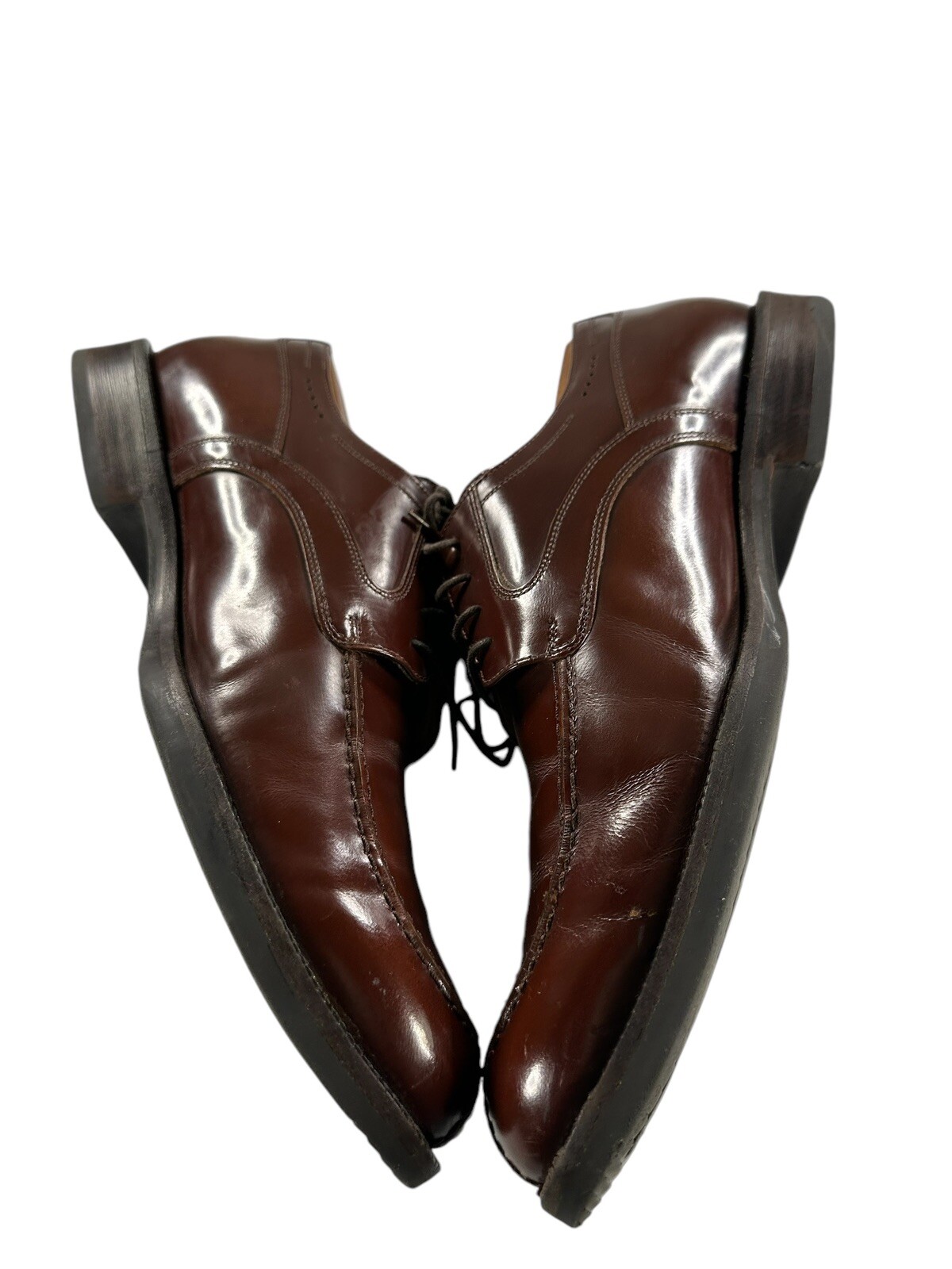 SAOLA Scarpe Johnston & Murphy Signature Series da uomo 10 5 M in pelle marrone punta divisa