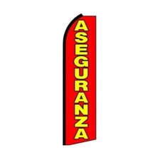 Aseguranza Swooper Flutter Feather Flag  3ft W x 11.5ft Tall