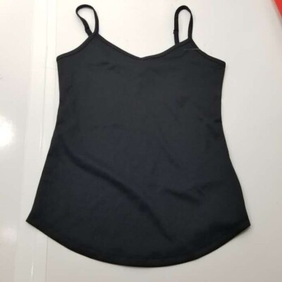 INC International Concept Women's Camisole Tank Top V-Neck Stretch Black Size PP