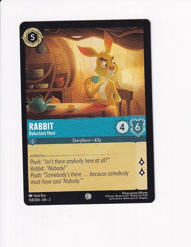 Rabbit Disney Lorcana Rise Of The Floodborn 158/204 | eBay