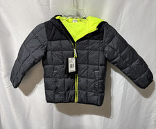 Gerry Boy's Torque Puffer Jacket Gray/Black/Neon Yellow Size XS