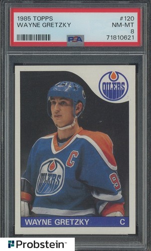 1985 Topps Hockey #120 Wayne Gretzky Oilers HOF PSA 8 NM-MT