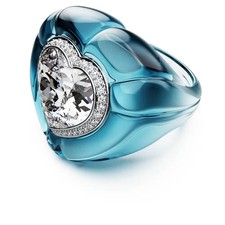 Swarovski Dulcis Cocktail Ring, Heart Cut, Pa...