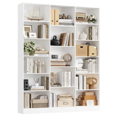 Bücherregal 188 cm, Regal mit 17 Fächern, Bücherschrank, Aufbewahrungsregal - Bild 1 von 4