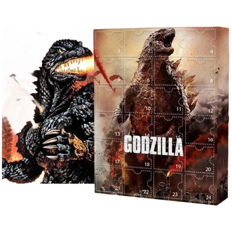 2D god zilla Advent Calendar 24-Day Christmas Countdown Blind Box Toy Set