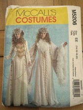 McCalls M5206 Snow Queen Costume Pattern 14-20 Fantasy Halloween UNCUT