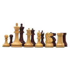 Jaques Zukertort 1875 Reproduced Library 3.5" Chess - Natural/Mahogany Gilded