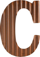 - 12" Metal Letters for Wall Decor, Corrugated Rusty Letters, Rustic Hanging Wal
