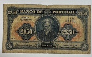 Portugal 🇵🇹 2$50 Escudos 1922 Rare Paper Money   Lot P776