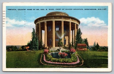 1935 Vestavia Country Home Of Mr Geo B Ward Birmingham AL Vintage Postcard
