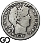 1911-D Barber Half Dollar