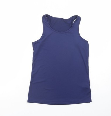 Dunnes Stores Damen Blau Polyester Basic Tank Größe S U-Ausschnitt