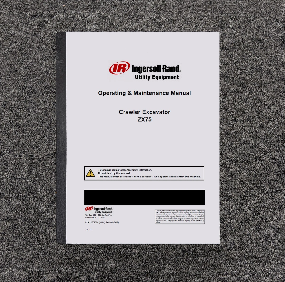 Ingersoll Rand Heavy Equipment Manuals for Excavator for sale | eBay