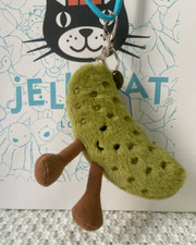 Jellycat Amuseables Green Sour Pickle - Plush Toy Doll Cute NWT With Dust Bag