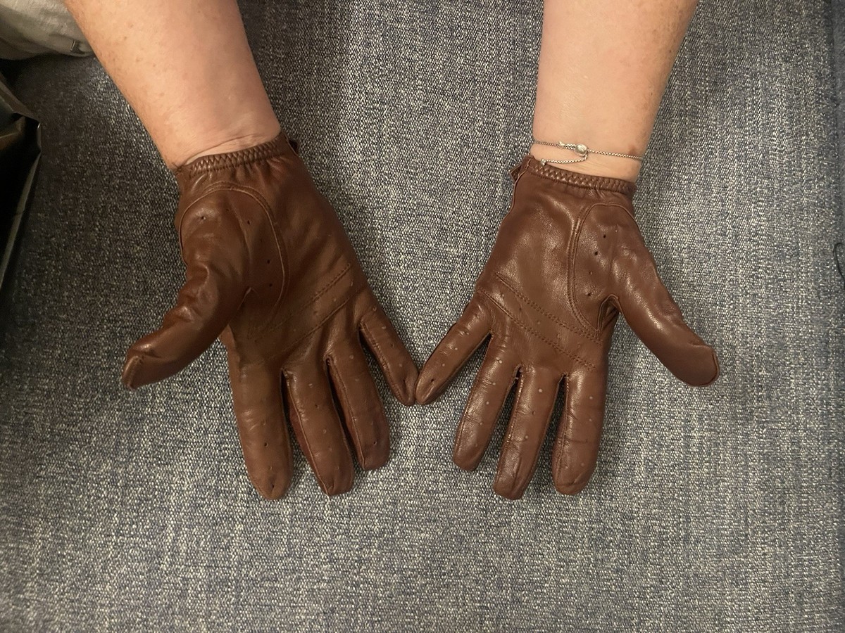 Vintage Christian Dior Brown Leather Driving Gloves ￼Brown | eBay