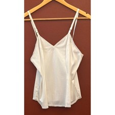 Vintage Lingerie 90,s Style White Camisole Coquette Dollette Minimalist