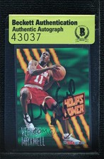 BAS 1994-95 NBA Hoops Hoops Power Vernon Maxwell #PR-19 Authentic Auto 3c7
