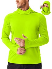 Men's Sun Hoodie Shirt with Mask UPF 50 Fishing Shirts for Men UV Protection...
